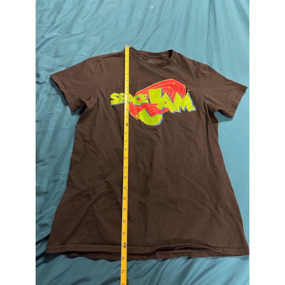 Space Jam Adult Graphic T Shirt Black Looney Tunes Characters Movie Size S - Picture 2 of 6